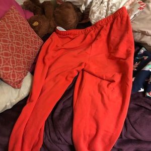 Orange Nike joggers xl